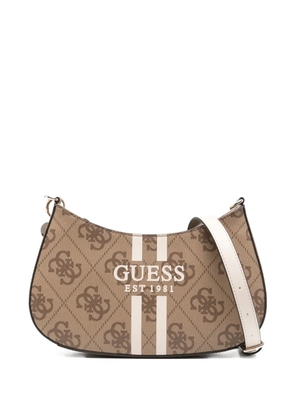 GUESS USA Noelle logo-pattern shoulder bag - Neutrals
