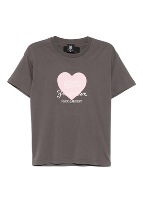 FINGERCROXX heart patch T-shirt - Grey