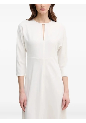 Joop! keyhole neckline A-line dress - White