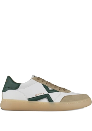 Alexander Smith appliqué lace-up trainers - White