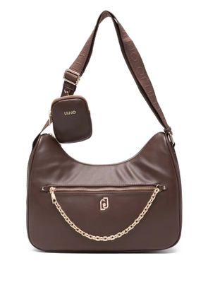 LIU JO medium chain-embellished shoulder bag - Brown