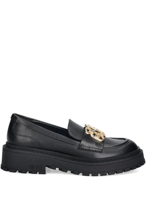 LIU JO chain-detailed loafers - Black