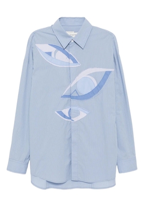 Feng Chen Wang patchwork shirt - Blue