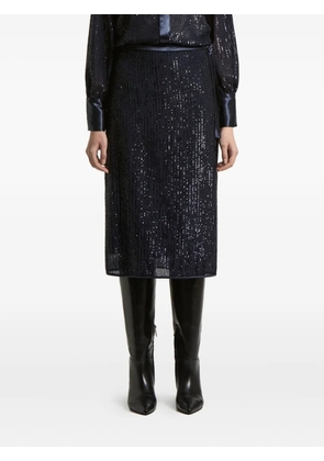 Peserico sequin embellished midi skirt - Blue