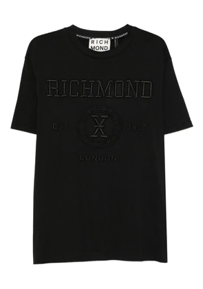 John Richmond embroidered-logo T-shirt - Black
