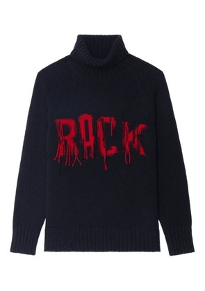 Zadig&Voltaire roll-neck frayed-detail sweater - Black