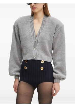 La Mania balloon-sleeve button cardigan - Grey