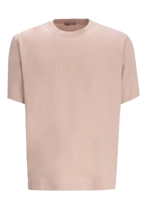 Herno embroidered cotton T-shirt - Neutrals