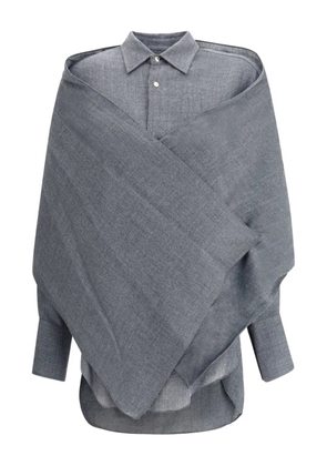 DARKPARK Georgia detachable-scarf shirt - Grey