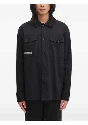 Pangaia chest-pocket button-up shirt - Black