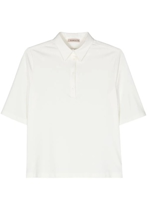Blanca Vita Platy short-sleeve polo top - Neutrals