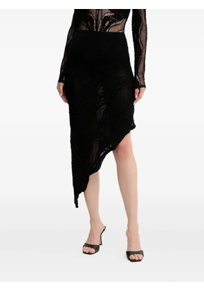 Charo Ruiz Ibiza asymmetric lace skirt - Black