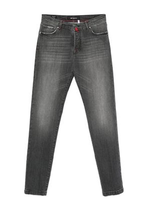 Kiton cotton tapered jeans - Grey