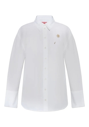 Kenzo Boke Flower-embellished cotton shirt - White