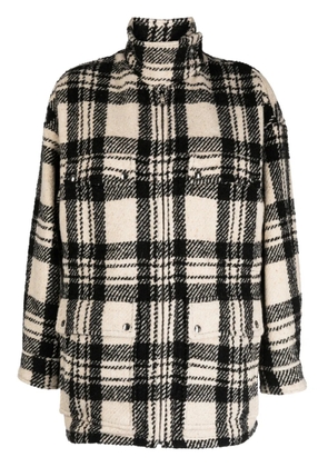 IRO Bielo checked coat - Neutrals