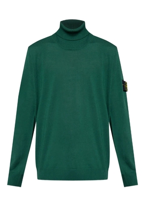 Stone Island roll-neck patch-pocket sweater - Green