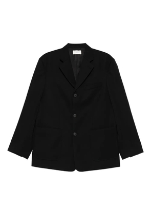 The Row Caelum three-button patch-pocket jacket - Black