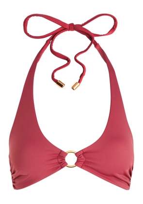 AWAY THAT DAY Sorrento ring-detail halter-neck bikini top - Pink