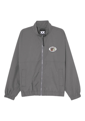 FINGERCROXX logo-patched jacket - Grey