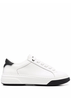 DSQUARED2 lace-up leather sneakers - White