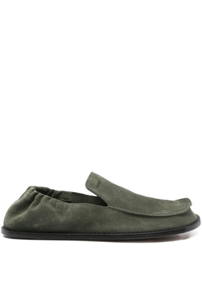 LOEWE round-toe suede loafers - Green