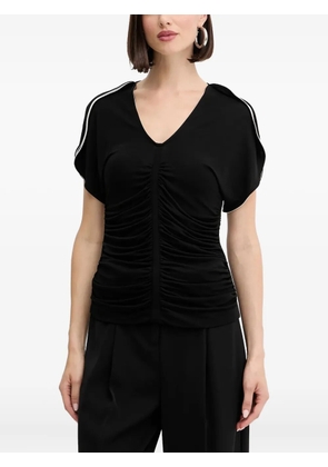 BOSS stripe-detail top - Black