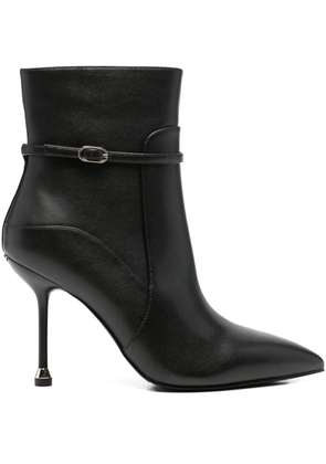 LIU JO buckle-strap pointed-toe boots - Black