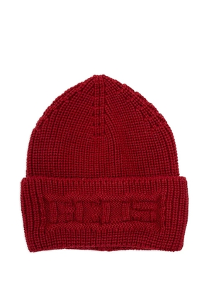 GCDS cable-knit beanie - Red