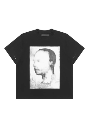 HELIOT EMIL portrait-print cotton T-shirt - Black