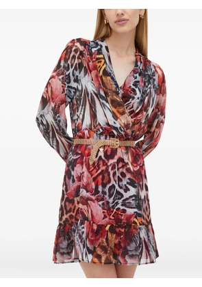 MARCIANO by GUESS v-neck animal-print mini dress - Red