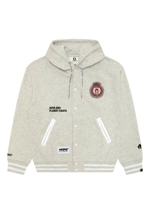 AAPE BY *A BATHING APE® appliqué-detail hoodie - Grey