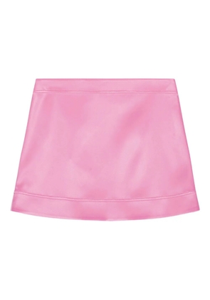 GANNI satin mini skirt - Pink