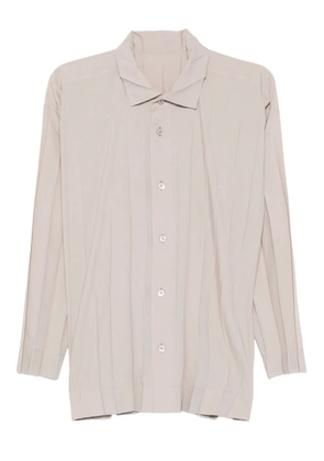 Homme Plissé Issey Miyake pleated button-front shirt - Neutrals