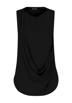 Giorgio Armani draped sleeveless top - Black