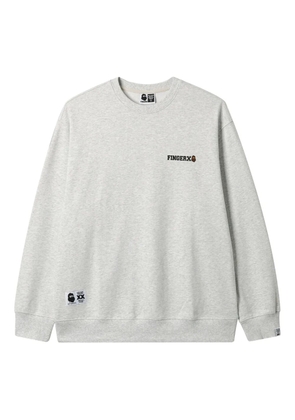 FINGERCROXX logo-embroidered sweatshirt - Grey