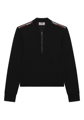 GCDS zip-collar sweater - Black