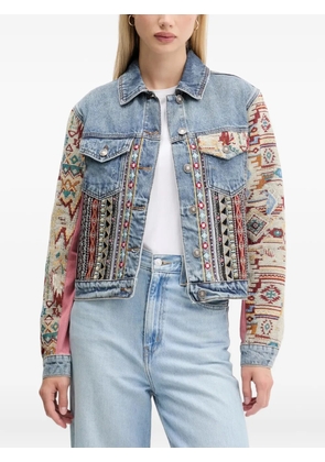 Desigual embroidered denim jacket - Blue