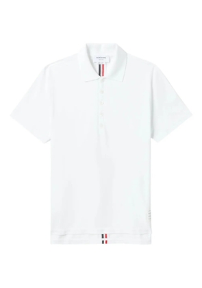 Thom Browne striped short-sleeve polo shirt - White