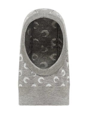 Marine Serre moon jacquard knit balaclava - Grey