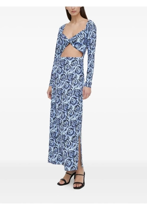 Résumé cut-out long-sleeved dress - Blue