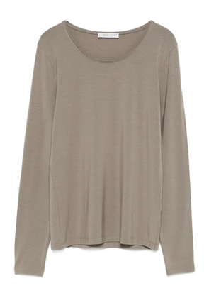 Le Tricot Perugia crew neck blouse - Brown