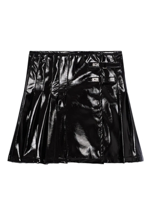 GCDS pleated buckle skirt - Black