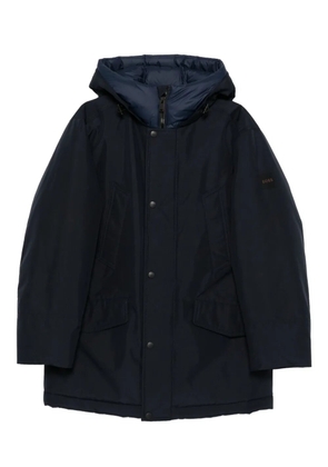 BOSS hooded button-fastening jacket - Blue