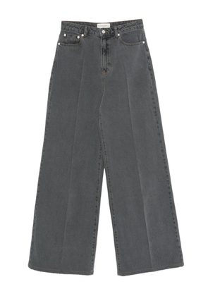 Officine Generale wide-leg high-waisted jeans - Grey