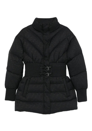 Versace Jeans Couture quilted belted jacket - Black