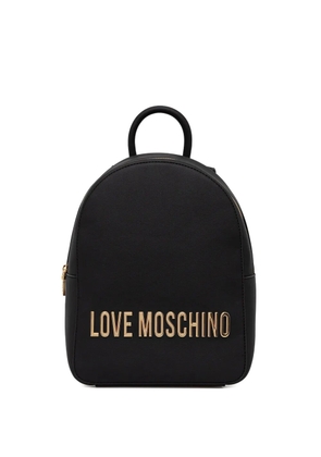 Love Moschino logo-plaque backpack - Black