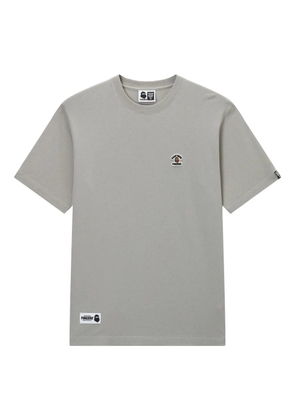 FINGERCROXX embroidered-logo T-shirt - Grey
