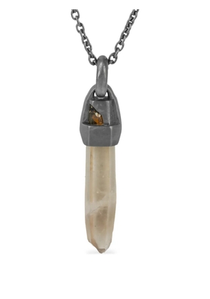 Parts of Four sterling silver Talisman Smoky Quartz necklace - Grey