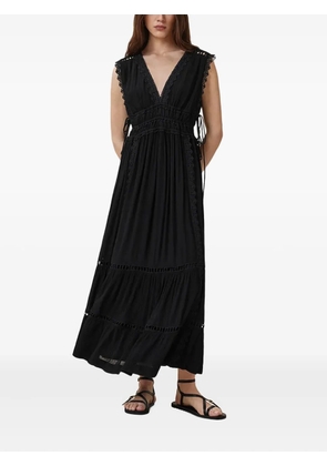 AllSaints Xanthe lace-trimmed maxi dress - Black
