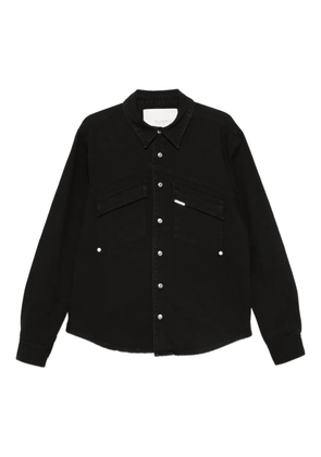YES LONDON point-collar cotton shirt - Black